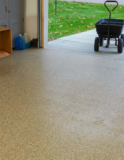 epoxy covered garage floor